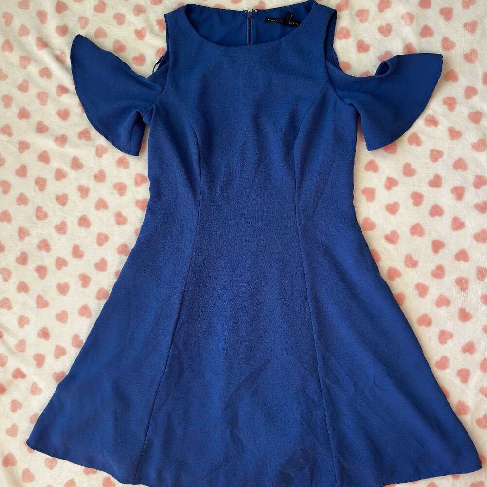 Blue White House Black Market Dress